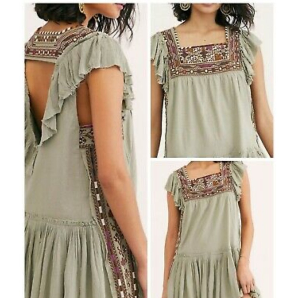 Free People Day Glow mini flare dress